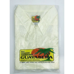New Genuine Haband Guayabera Zip Collared Shirt Size XX